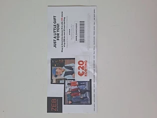 20 euro korting bij ZEB
