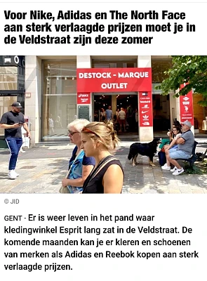 Verkoop eindereeksen Adidas, Nike en The North Face