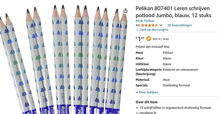 12 potloden