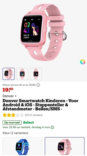 Denver smartwatch voor kinderen