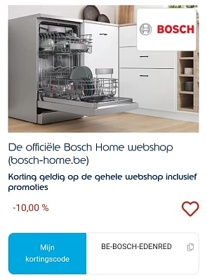 10% korting Bosch Home webshop