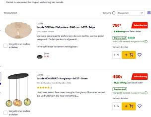 Select korting op Lucide verlichting 💡Bol
