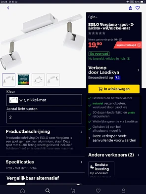 eglo vergiano spot 2 light