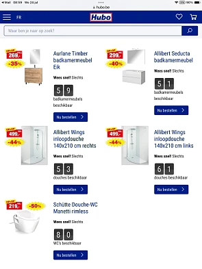 Hubo badkamerdeals