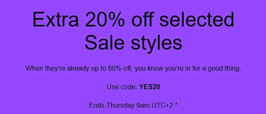 -20% extra op geselecteerde items bij ASOS