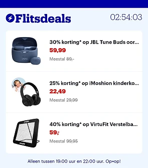 Flitsdeals Bol.com tot 22u! 🤩