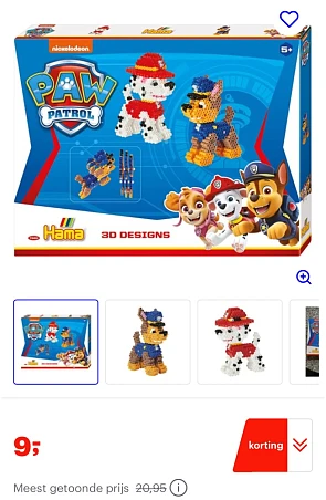 Hama Set Strijkkralen Paw Patrol €9 bij Bol