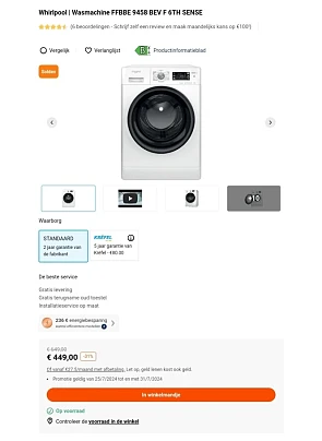 Whirlpool wasmachine