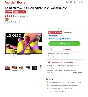 Tv LG OKED 65”