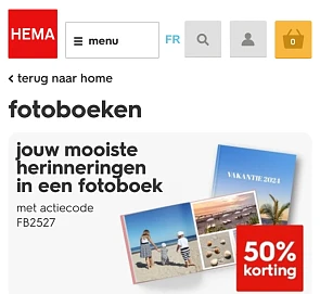 HEMA 50% op fotoboeken