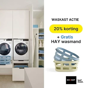 20% korting en gratis wasmand!
