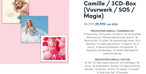 -33% Camille 💝 3CD-Box (Vuurwerk / SOS / Magie) 🎇
