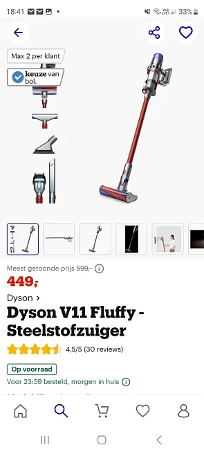 Dyson V11 aan 449€