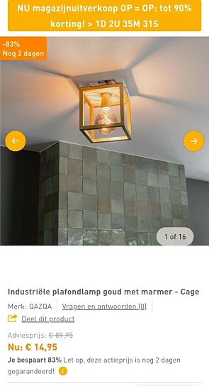 Tot 90% korting op verlichting