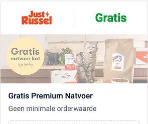 Premium natvoer kat Just Russel