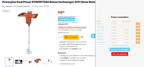 Powerplus betonmenger verfmenger