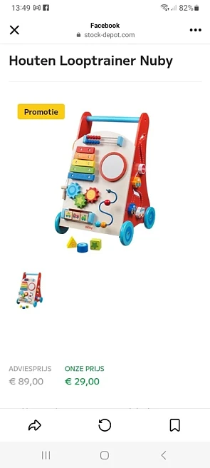 Houten Looptrainer Nûby voor €29 bij Stock Depot