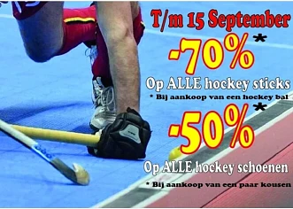 Tot 70% korting op hockey