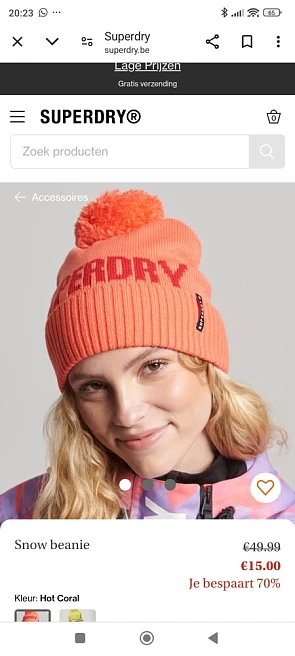 Selectie producten Superdry aan 70% korting