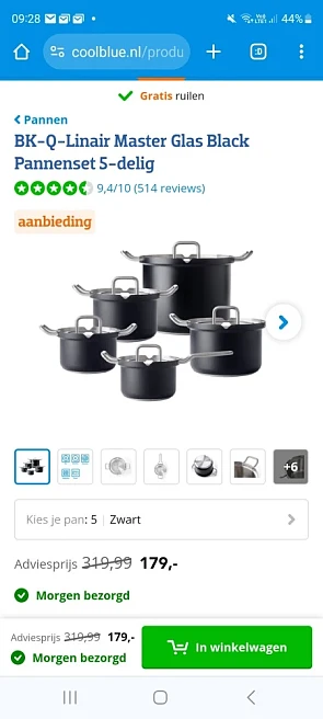 BK 5 delige pannenset MET uitstekende reviews