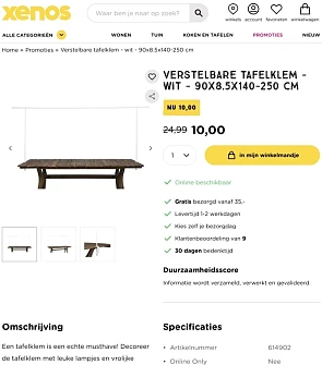 Verstelbare Tafelklem