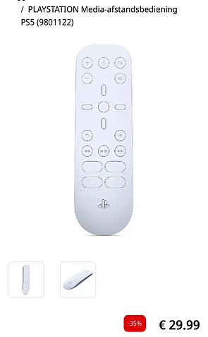 PLAYSTATION Media-afstandsbediening PS5