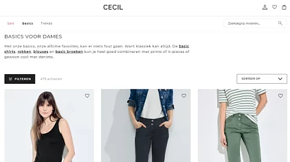 € 10 korting op basics bij Street One b.a.v. € 40