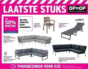 50% korting tuinmeubelen