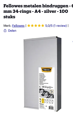 Fellowes metalen bindruggen