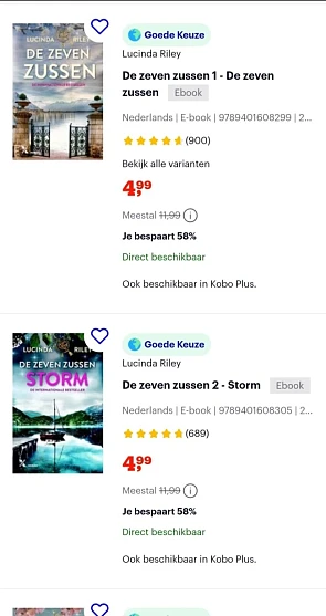 De Zeven Zussen 1-8 E-boeken