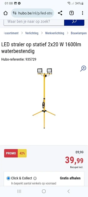 LED straler op statief