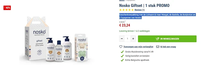 Hoge korting op baby verzorgingssets bij PharmaMarket
