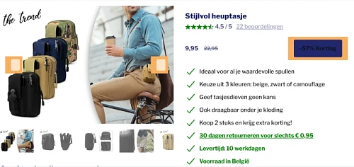 Stijlvol heuptasje voor heren