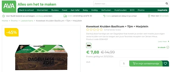 -45% Kweekset Kruiden Basilicum + Tijm + Marjolein 🌿 bij AVA