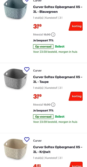 Curver opbergen