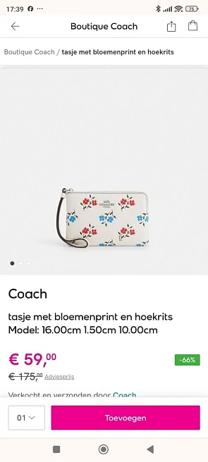 Coach tassen, rugzakken en handtassen tot 70% korting!