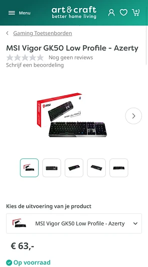MSI Vigor GK50 Low Profile - Azerty