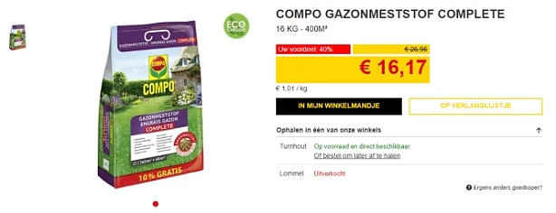 Compo gazonmeststof complete