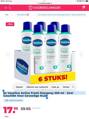 Vaseline deospray