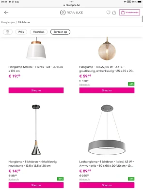 Hang,staan,wandlampen