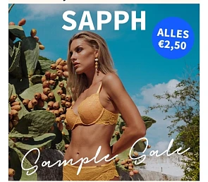 Sapph sample sale - prijzen vanaf 2,5€!