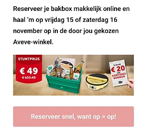 Bakbox bij Aveve voor 49€!