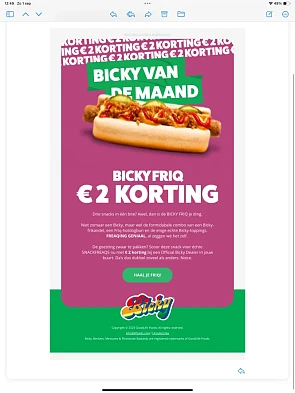 Bicky kortingsbon