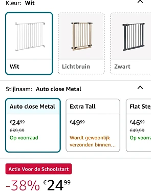 Safety 1st Auto Close, uitschuifbaar veiligheidshekje