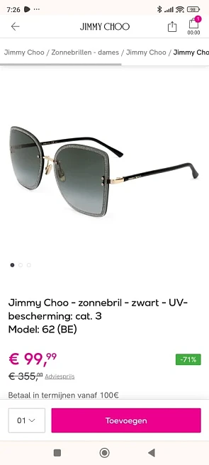 Jimmy Choo (zonne)brillen en andere merken tot 75% korting!