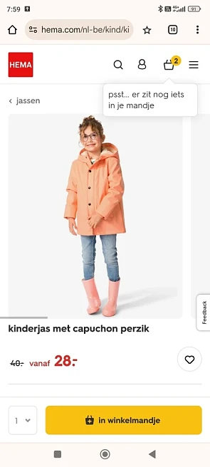 Alle baby en kinderjassen bij Hema 30% korting!