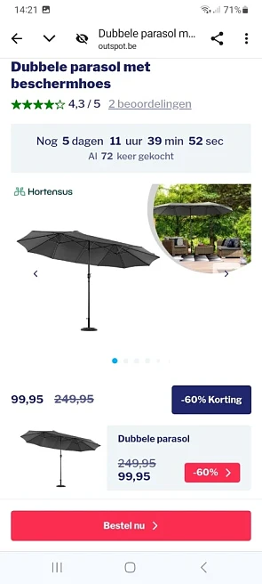 Dubbele parasol Hortensus