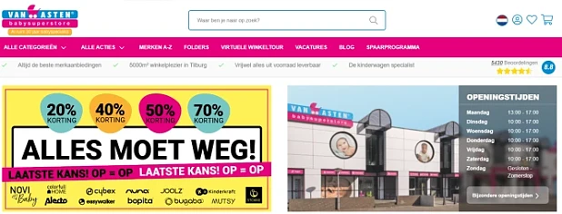20% extra korting op verschillende artikelen bij Van Asten Babysuperstore 👶🏼