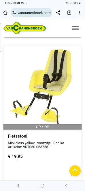 Bobike fietsstoeltje