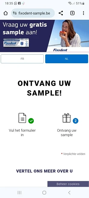 Gratis fixodent sample